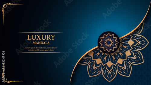 Luxury mandala arabesque ornamental background photo