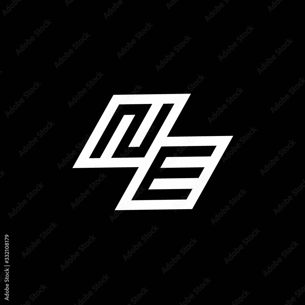 NE logo monogram with up to down style negative space design template NE logo monogram with up to down style negative space design template
