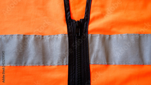 Close up of safety jacket