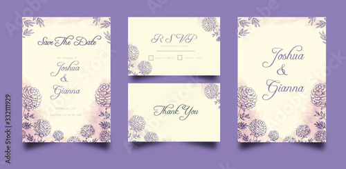 Elegant wedding invitation template design