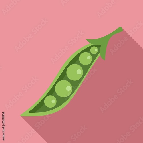 Health peas icon. Flat illustration of health peas vector icon for web design