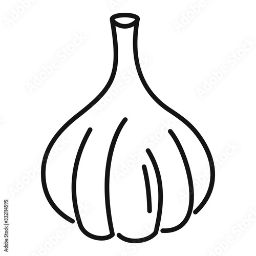 Flavor garlic icon. Outline flavor garlic vector icon for web design isolated on white background