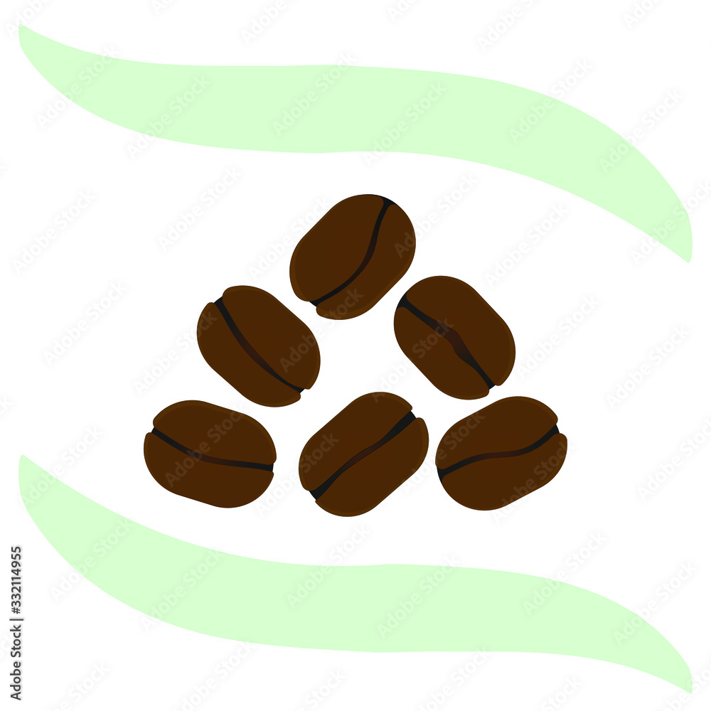 Obraz premium coffee beans on white background