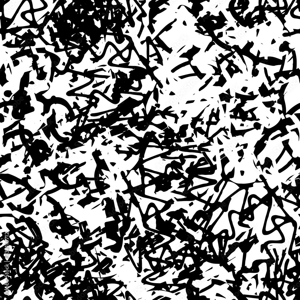 The grunge texture is black and white seamless. Abstract monochrome repeating background The grunge texture is black and white seamless. Abstract monochrome repeating background