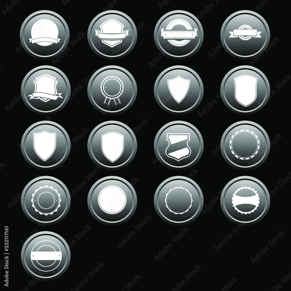 buttons for web vector,set of badge buttons for web vector,set of badge
