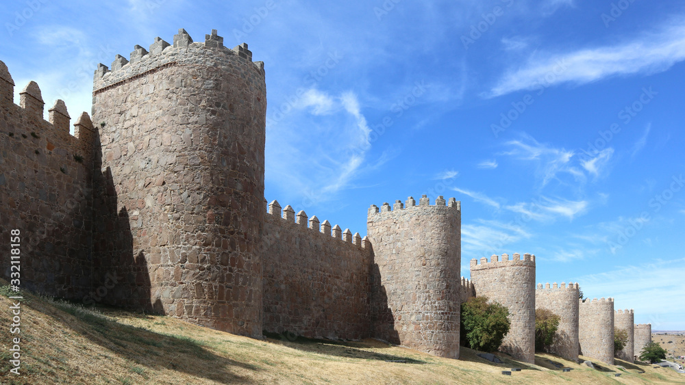 Mittelalterliche Stadtmauer von Avila, Spanien