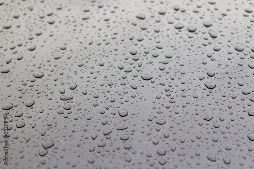 drops of water on the car