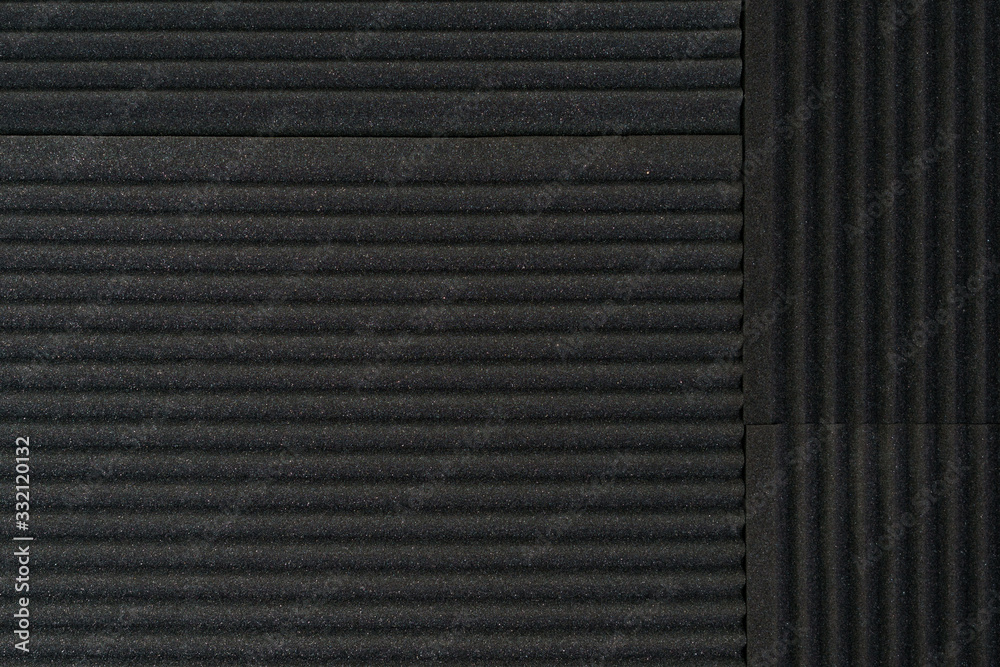 Close up of studio acoustic foam rubber wall pattern. Close up of studio acoustic foam rubber wall pattern.