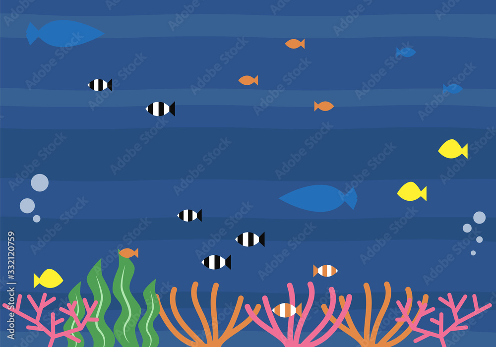 海中　イラスト
