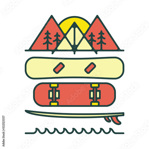 Camping outdoor sport nature wild graphic illustration vector art t-shirt design