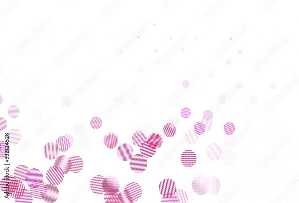 Light Pink vector layout with circle shapes. Light Pink vector layout with circle shapes.