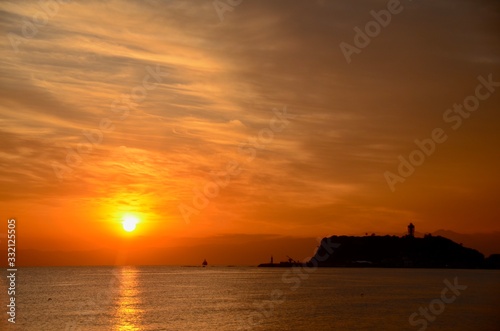 江ノ島　夕焼け