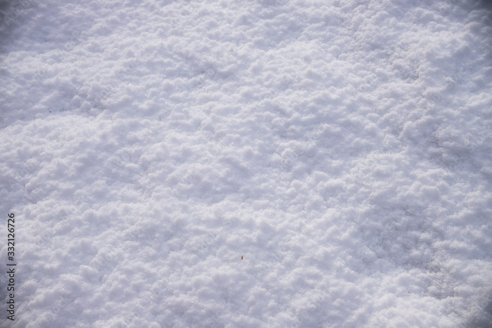 Texture of the white snow