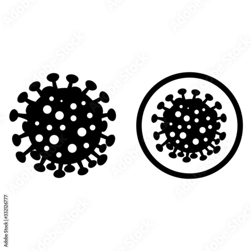 corona virus vector icon. bacterium illustration sign. disease symbol.