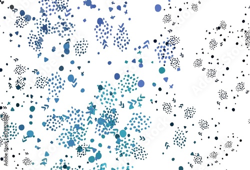 Wallpaper Mural Light Blue, Green vector pattern with random forms. Torontodigital.ca