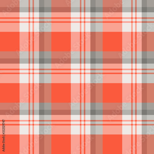 Seamless pattern in exquisite red and gray colors for plaid, fabric, textile, clothes, tablecloth and other things. Vector image.