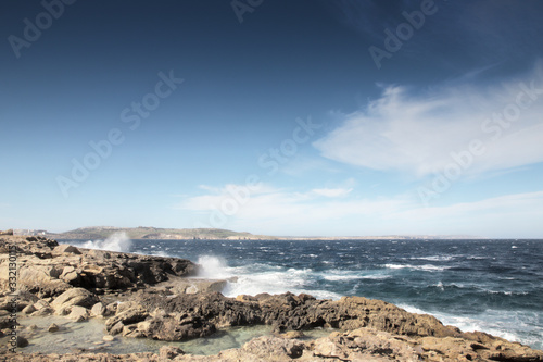 Seascape near Qawra Point Beach in Malta