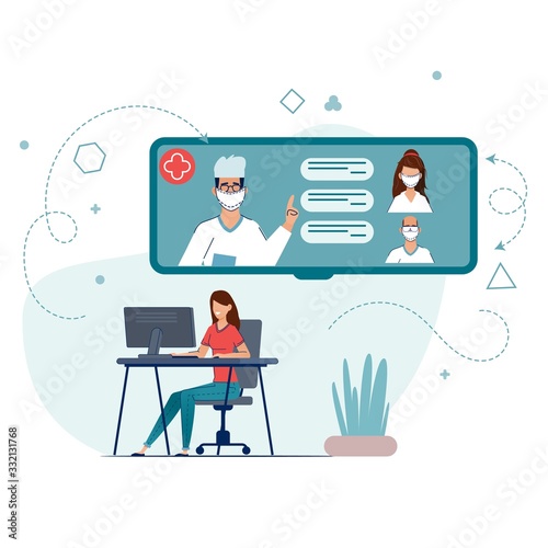 Stay at home during quarantine. Quarantine connection Coronarusom. Online consultation with your doctor.