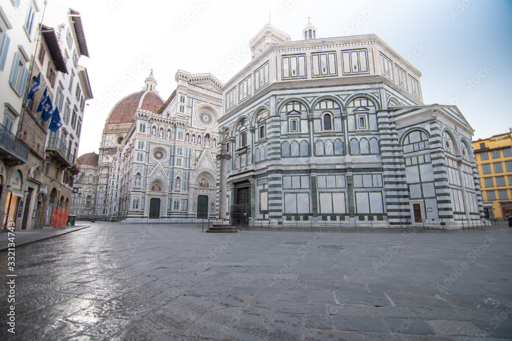 center of Florence in the morning, Italy