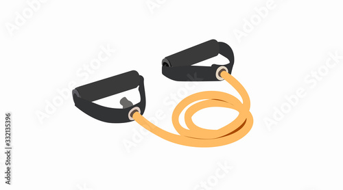 Vector Isolated Illustration of Stretch Bands