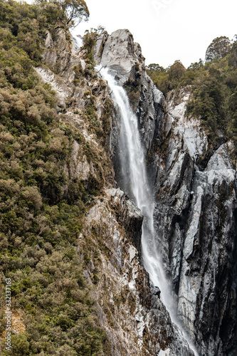 waterfall in mountains