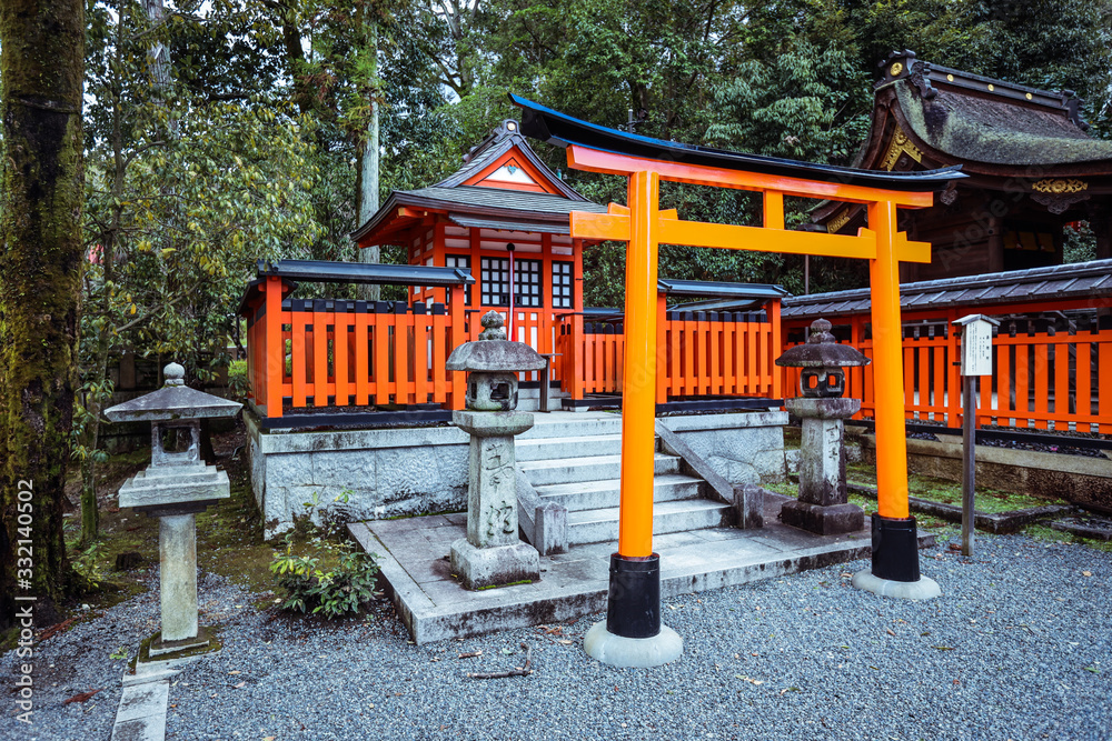 Wooden Torii in Fushimi Inari Shrine, Kyoto, Japan Wooden Torii in Fushimi Inari Shrine, Kyoto, Japan