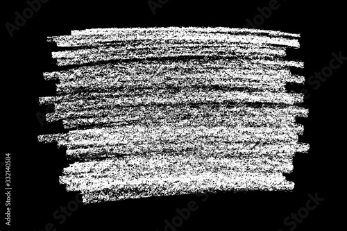 Obraz na płótnie Scribble hand drawn in chalk on black background. Monochrome stain element. Digitally generated image. Vector illustration, Eps 10. w salonie