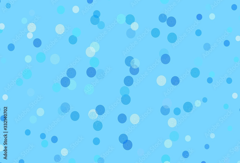 Light BLUE vector template with ice snowflakes. Light BLUE vector template with ice snowflakes.