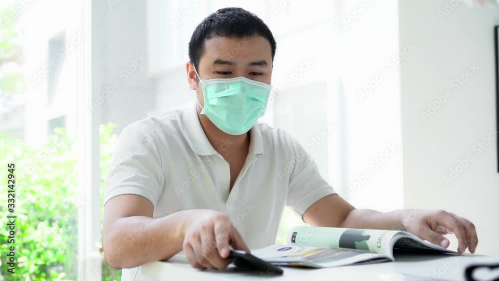 Man Wearing Mask and Reading a Book Part 2 Man Wearing Mask and Reading a Book Part 2