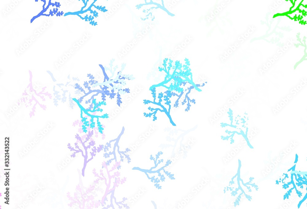 Fototapeta premium Light Multicolor vector natural artwork with sakura.