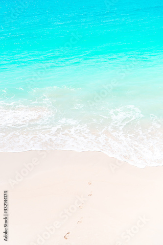 Tropical beach with white sand at summer