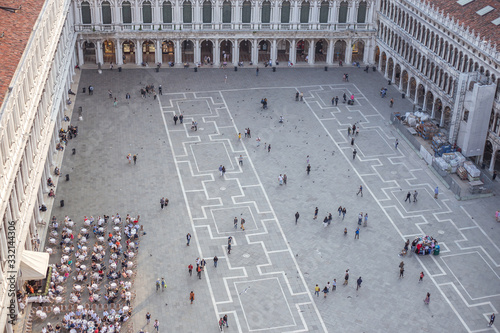 Square in Venice filled with people photo