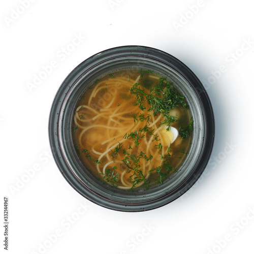 appetizing soup, gourmet restaurant dish is a classic serving.