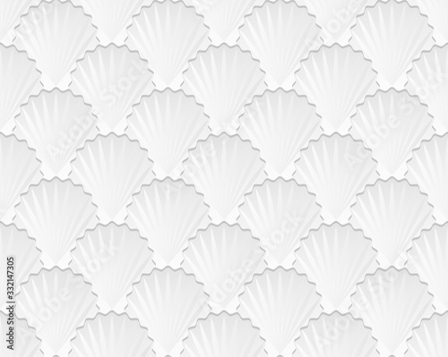 background with seashell shapes, seamless pattern photo