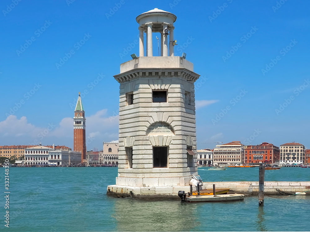 Lighthouse of Venice in Italy at the basilica della Salute