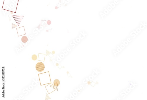 Light Multicolor vector background with triangles, circles, cubes.