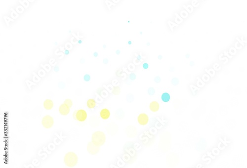 Light Blue, Yellow vector background with bubbles. © smaria2015