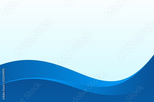 Abstract Blue Wave Background Design with Empty Space for Text Template Vector