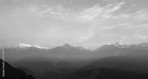 Morning in the Himalaya Mountains
