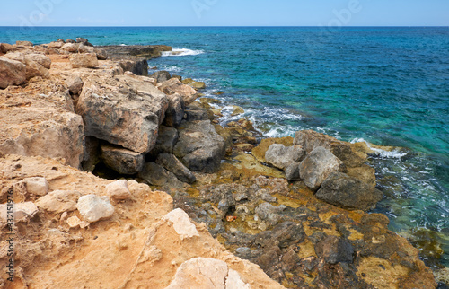 The rocky shore of Cape Greco. Cyprus © Serg Zastavkin