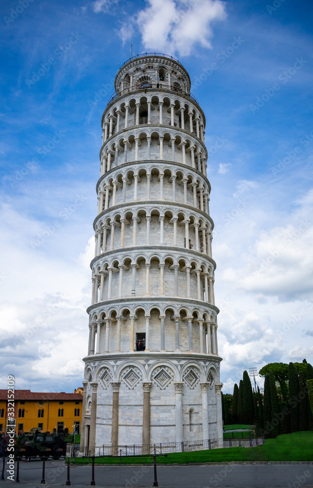 Italy, Pisa - 12 april 2019 - The famous Tower of Pisa
