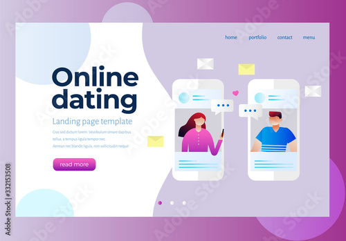 Online dating and social networking concept	