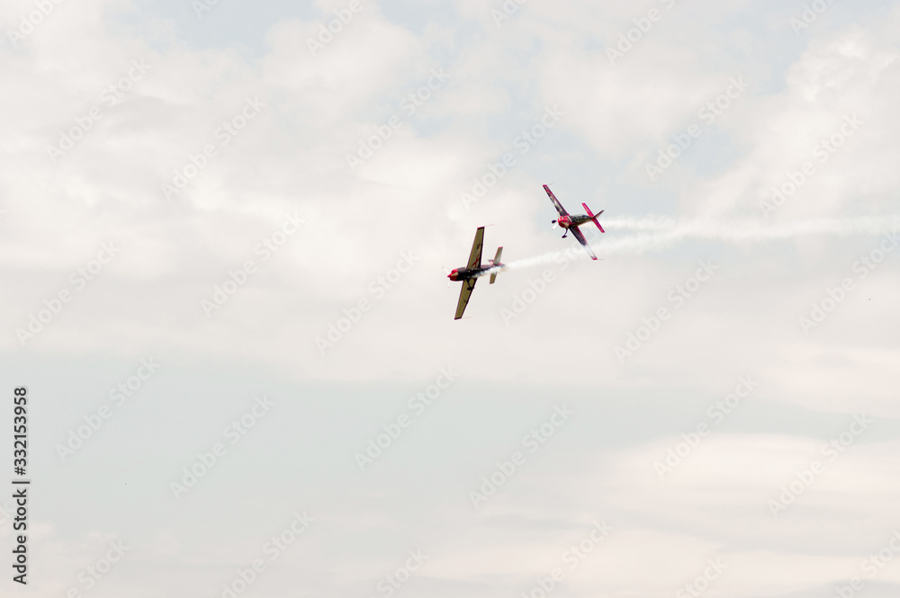 The Blades aerobatic display team performs at an airshow The Blades aerobatic display team performs at an airshow