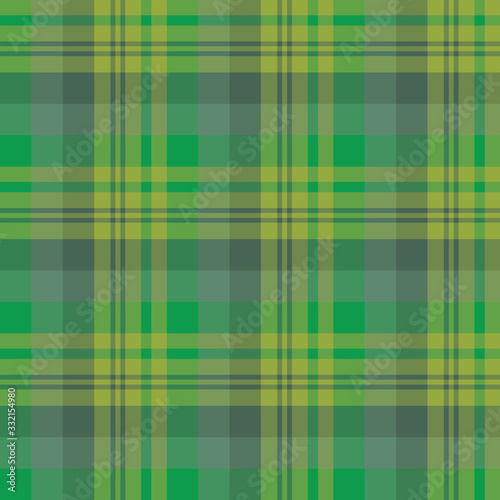 Seamless pattern in exquisite forest green and gray colors for plaid, fabric, textile, clothes, tablecloth and other things. Vector image.