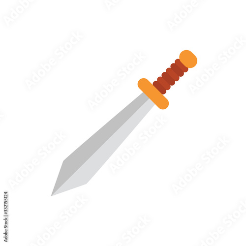 Sword icon. Vector illustration isolated on white background.