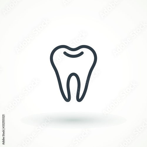 Tooth healthy icon, Editable strok clean tooth, dentistry symbol, care, dentist icon, medical sign, healthy, Smile Dental logo Template