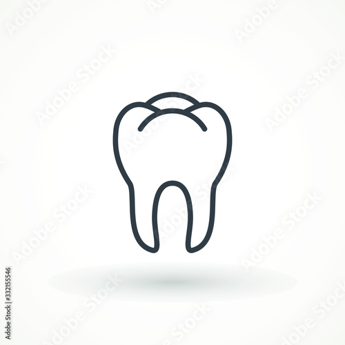 Tooth healthy icon, Editable strok clean tooth, dentistry symbol, care, dentist icon, medical sign, healthy, Smile Dental logo Template