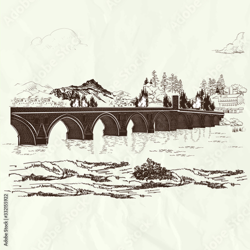 Architect Sinan's signature in Bosnia and Herzegovina: Drina Bridge
