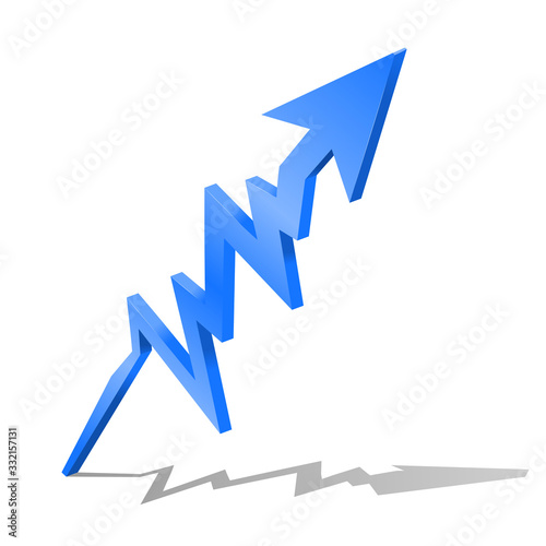 GROWTH ARROW. TEMPLATE BUSINESS SYMBOL. GRAPHIC ELEMENTS.