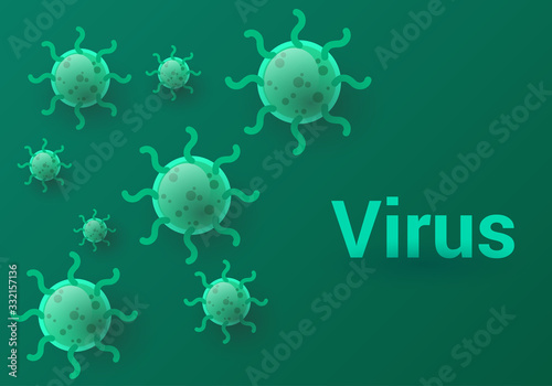 Virus microscopic background